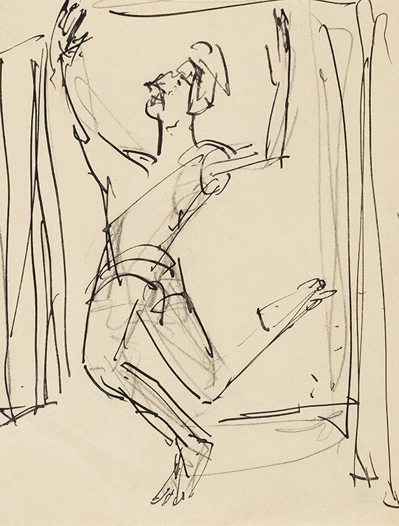 Ernst Ludwig Kirchner - Pen and India ink drawing