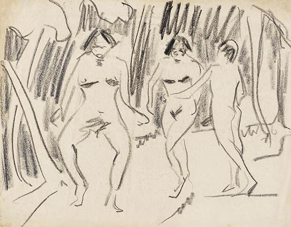 Kirchner, Ernst Ludwig - Chalk drawing