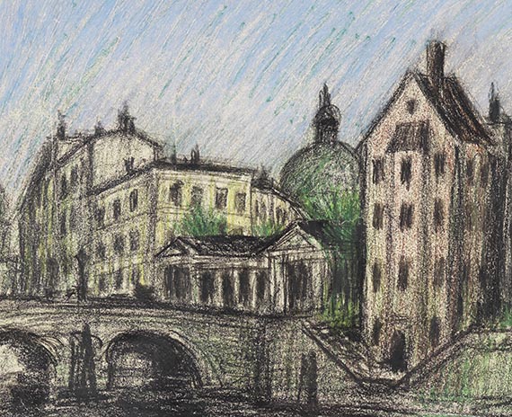 Werner Heldt - Oil crayon