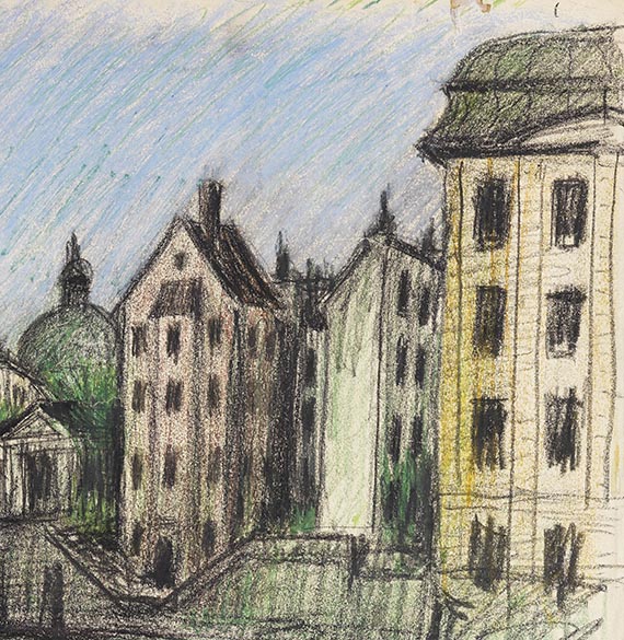 Werner Heldt - Oil crayon