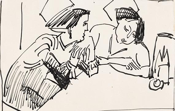 Kirchner, Ernst Ludwig - Pen and India ink drawing