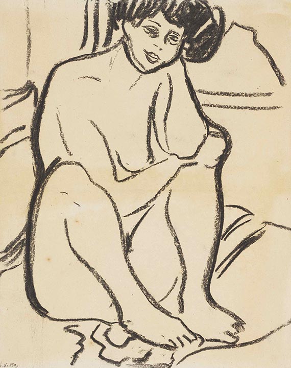 Ernst Ludwig Kirchner - Charcoal drawing