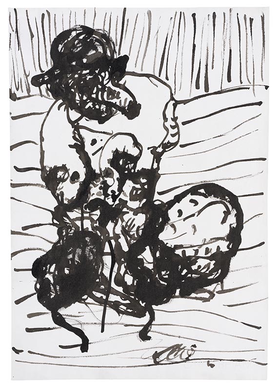 Baselitz, Georg - Pen and India ink drawing