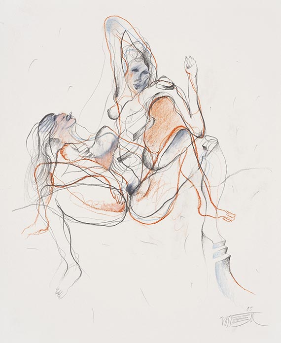 Vostell, Wolf - Colored crayon drawing