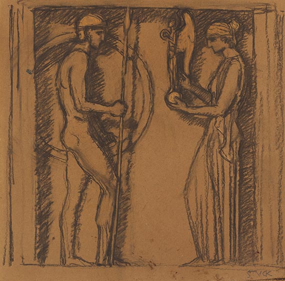 Stuck, Franz von - Charcoal