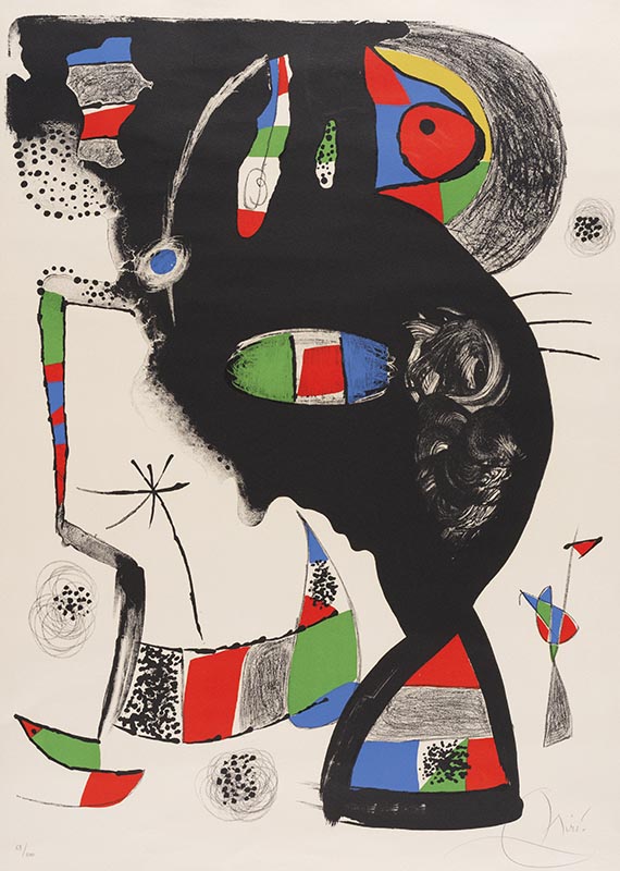 Mir&oacute;, Joan - Lithograph in colors