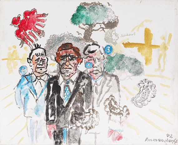 Immendorff, J&ouml;rg - Oil on canvas
