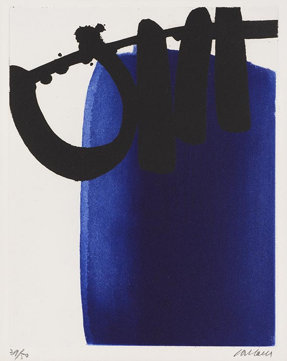 Soulages, Pierre - Etching in colors